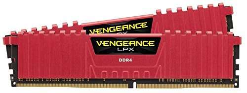 Corsair Vengeance LPX 16GB (2x8GB) DDR4 DRAM 2133MHz (PC4-17000) C13 Memory Kit - Red 3