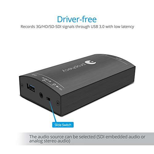 gofanco Prophecy SDI Video Capture Card Device Over USB 3.0 – 3G/HD/SD-SDI Signals, Capture and Stream to 1080p @60Hz with SDI Loopout, Broadcast Live Stream from SDI Camera, TAA Compliant 3