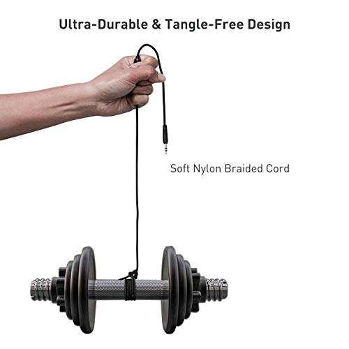 New 2022 3.5mm Aux Cord with Mic and Volume Control,1.5m/4.9ft Audio Cable Gold-Plated,Nylon Braided Male to Male Replacement Cord,Music and Voice Streaming,Gaming Headphones/Headsets with PSP/PS4/PS5 4