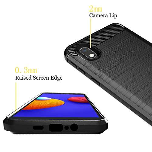 Dzxouui for Samsung A01 Core Case (Not Fit Galaxy A01) Samsung M01 Core Case,Protective Phone Cover Shockproof Soft TPU Cases for Samsung Galaxy A01 Core/M01 Core(DL-Black) 4