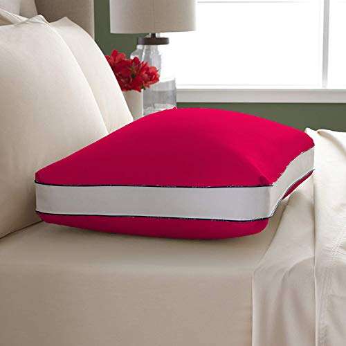 Angel Mommy Cotton Colored Piping Gusseted Pillow - Standard - 17'x27'Inch, Dark Pink (Pack of 2) 1