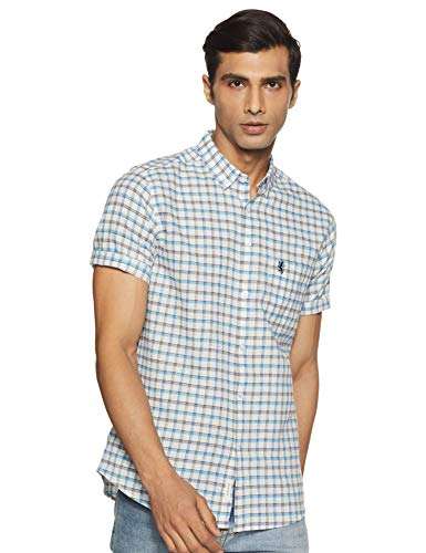 Red Tape Men's Checkered Regular Fit Shirt (RHS0060_Multicolour L) 1