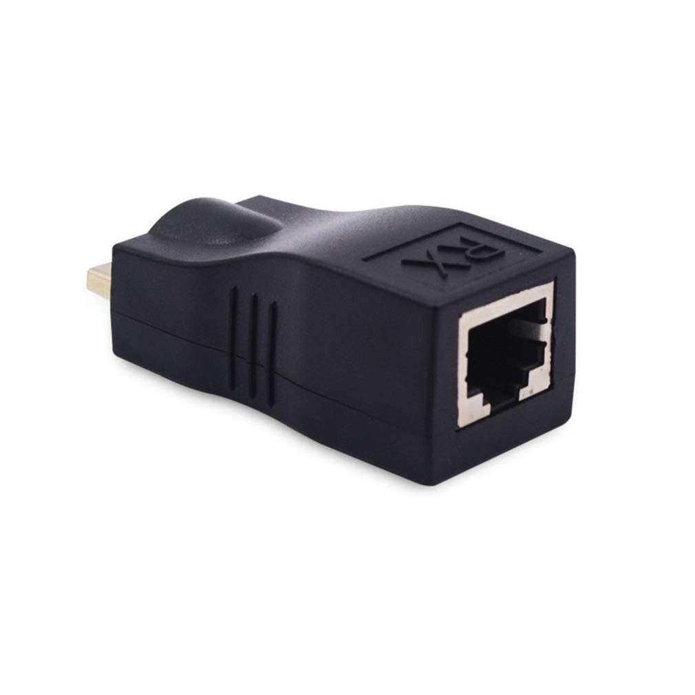Paddsun HDMI Extender 1080P 30M HDMI to RJ45 Network Cable Extender Converter Adapter Support HDCP Over by Cat5-e/6 Cable Splitter Supports HDTV HDPC PS4 STB 5