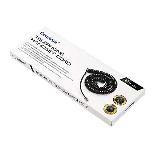 Black 2 Pack Universally Compatible Phone Cord 5