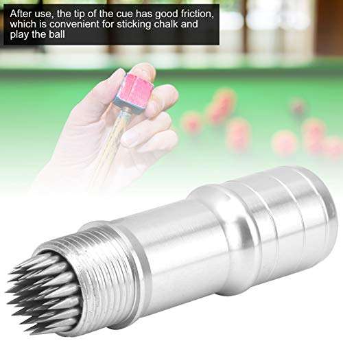 Billiard Tip Pricker, Aluminum Billiard Pricking Pin Cue Pricker with Keychain Pool Stick Needle Billiard Accessory (Silver) Cosmetic supplies 5