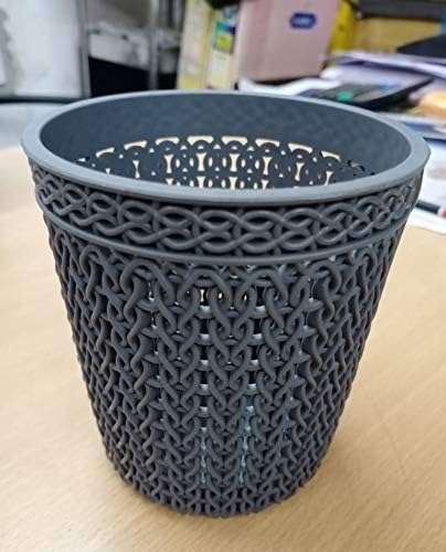 Black Olive Net Basket - Multipurpose Plastic Mini Round Basket for Small Things Spoons Pencile Stepler Brushes Cutlery Holder, Desk Storage Organizer for Home & Office, Stationery Desk Display(Q-1) 3