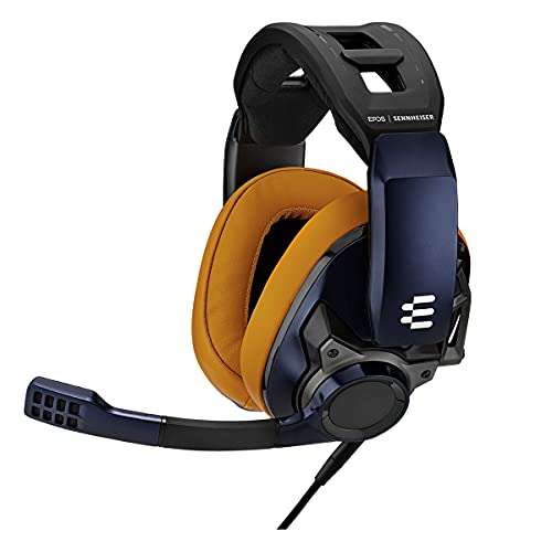 EPOS I Sennheiser GSP 602 – Wired Closed Acoustic Gaming Headset, Noise-Cancelling Microphone, Adjustable Headband with Customizable Contact Pressure, Volume Control, for PC + Mac + Xbox + PS4, Pro 1