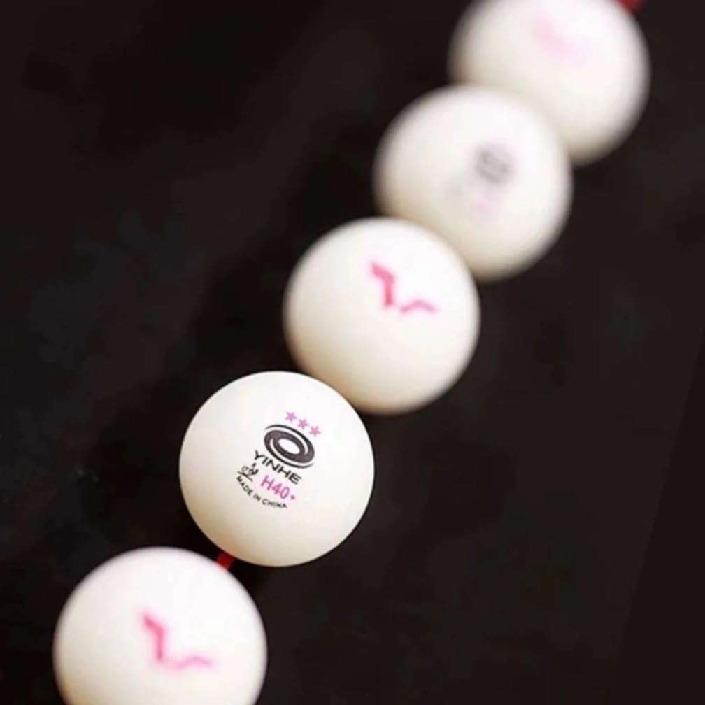 Ppbigu Yinhe/Galaxy 6pcs New Material H40+ 3-Star WTT Pingpong Balls, 2024 Singapore Grand Slam Table Tennis Balls, Seamed ABS ITTF Aproved Table Tennis Racket Ball (1-Pack-6-Balls) 6