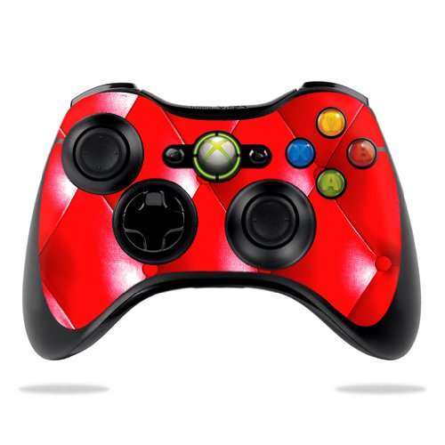 Protective Vinyl Skin Decal Skin Compatible with Microsoft Xbox 360 Controller wrap Sticker Skins Red Upholstery 1