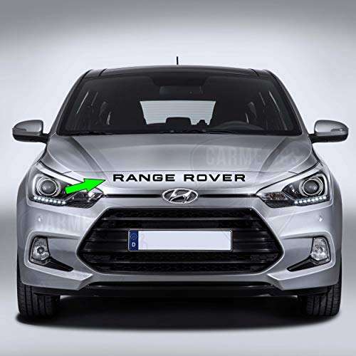 CarMetics Range Rover 3D Letters (3D Logo 3D Emblem Accessories) for Hyundai Eon i10 i20 Grand Xcent Verna Creta Santro Accent Venue - Black 1 Set 1