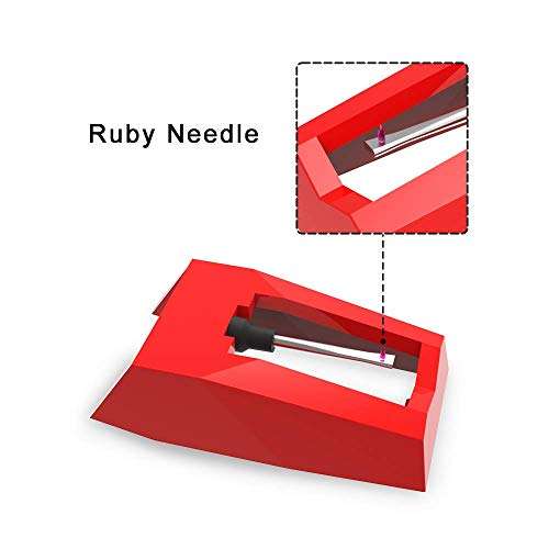 WOCKODER Record Player All-in-One Turntable for Vinyl Records Built-in HiFi Stereo Speakers Wireless Belt Drive with Colorful Light Strip Stylus 2