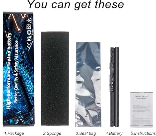 HSX 2600mAh Battery for HP 746641-001 740715-001 OA04 OA03 746458-421 751906-541 HSTNN-LB5Y HSTNN-LB5S 15-R052NR 15-R015DX 250 G3 TPN-F113 TPN-F115 - High Performance [14.8V/2600mAh/38.48wh] 4