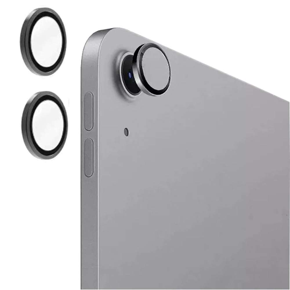 for iPad Air 6 11inch/13inch 2024 Tempered Glass Camera Lens Ring Protector Compatible with iPad Mini 7,iPad Air 2020/2022-2 Pcs Black 1