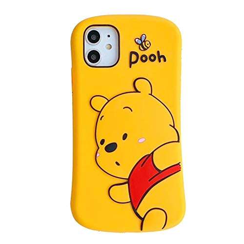 iFiLOVE for iPhone 12 Case, for iPhone 12 Pro Case, Girls Boys Kids Cute Cartoon Winnie The Pooh Soft Silicone Shockproof Case Cover for iPhone 12/12 Pro (6.1 inch)