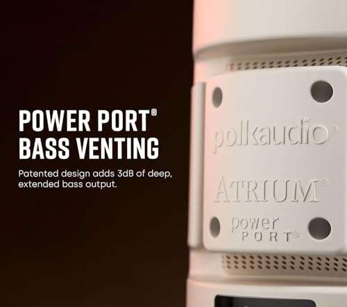 Polk Audio Atrium 6 Outdoor All-Weather Speakers with Bass Reflex Enclosure (Pair, White), Broad Sound Coverage, Speed-Lock Mounting System 5