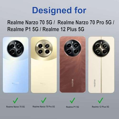 AmazonBasics Back Case Cover for Realme Narzo 70 5G (Polycarbonate, Thermoplastic Polyurethane_Translucent Black) 2