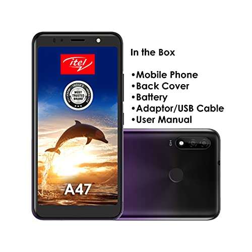 itel A47 (Cosmic Purple, 2GB RAM, 32GB Storage, 5.5'' HD+ IPS Display), L5505 3