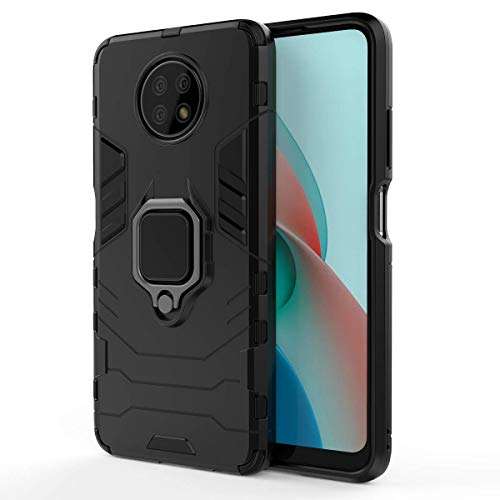 QiongNi Case for Xiaomi Redmi Note 9 5G Case Cover,Bracket Shell Case for Xiaomi Redmi Note 9 5G M2007J22C Case Black 2