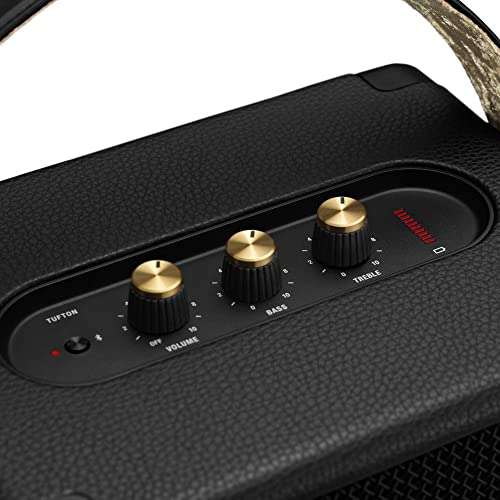 Marshall Tufton Portable Bluetooth Speaker, Black & Brass 3