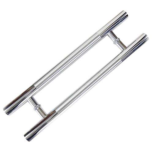 JF-Handrails Glass Door Handle, Brushed Stainless Steel Round Tube Sliding Door Handle, Wooden Door/barn Door Handle, 4 Sizes (Size : 12090cm) 1