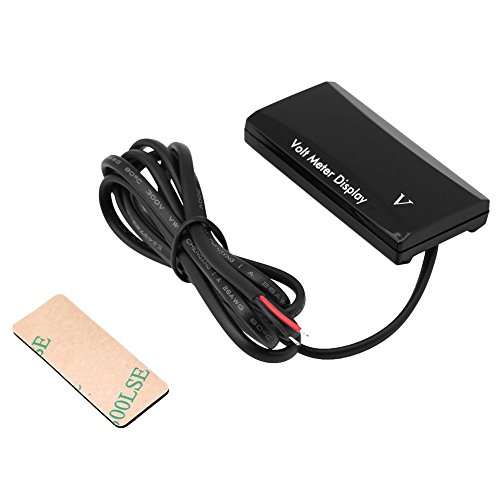 Digital Voltmeter, DC 12V Digital Small Little LED Display Volt Voltage Measuring Gauge Digital Voltmeter Ammeter Waterproof Voltmeter Panel Meter for Car Car Vehicle Accessory 5