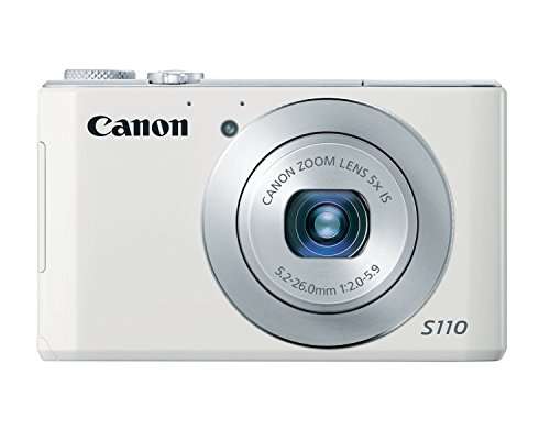 Canon PowerShot S110 12.1 MP Digital Camera with 5X Wide-Angle Optical Image Stabilized Zoom (White)