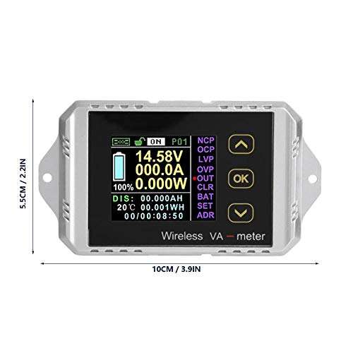 Multi-Function DC Meter Color LCD Screen DC Voltage Tester Ammeter Power Meter Watt Tester(VAT-4300) 3