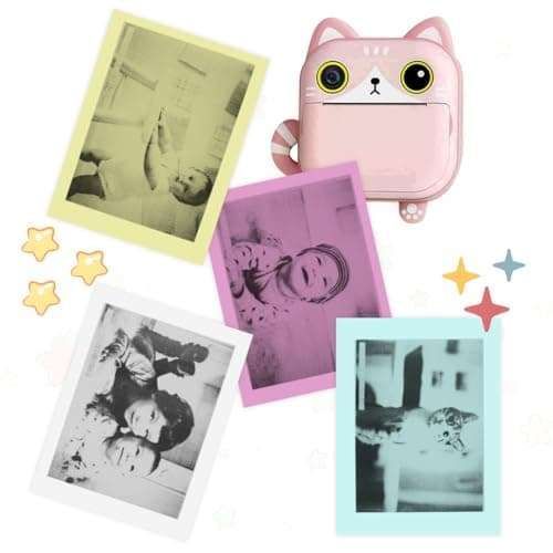 Ainiv 12 Rolls Kids Instant Camera Refill Print Paper, 2.2 x 1inch Camera Print Paper, BPA-Free Non-Adhesive Smooth Papers, Print Camera Accessories, Print Paper for Kids Instant Camera 4