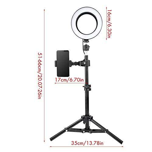 LED Ring Light LED Video Soft Light LED Bi-Color Studio Round Lighting Photography Continuous Softbox Lighting Kit 6" USB LED Video Light Dimmable Ring Lamp for Gaming Studio 6