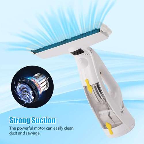 GIATAISH 3-in-1 Cordless Electric Window Vacuum Cleaner with Spray/Wipe/Squeegee, Perfect for Windows, Bathroom, Mirrors, and Cars - Double Water Tanks 4