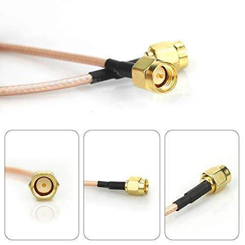 WayinTop 2pcs RG316 Wire Jumper SMA Male to SMA Male Extension RF Coaxial Coax Cable Adapter Jumper for Radios External SDR Devices FCC (100cm) 6