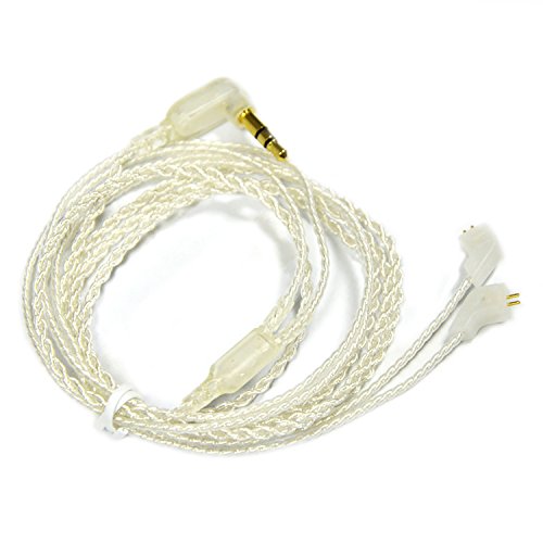 Stereo Audio Cable,KZ ZST Upgrade Silver Plated Replacement Earbuds Audio Cable,Silver