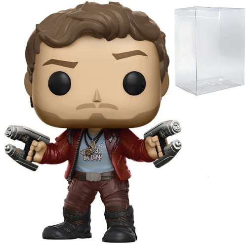 POP Marvel: Guardians of The Galaxy Vol. 2 - Star Lord Funko Pop! Vinyl Figure (Bundled with Compatible Pop Box Protector Case), Multicolored, 3.75 inches 1