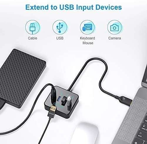 ZHANGHY USB Multi Port Adapter, Portable, USB Interface de USB Hub 3.0 Adapter USB Splitter Notebook 4 USB 3.0 Hub Extender Multi-Port Interface 4