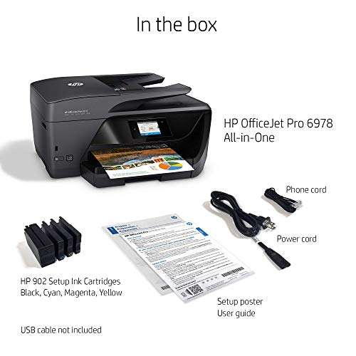HP OfficeJet Pro 6978 All-in-One Wireless Printer - Inkjet and Color, Wifi, Bluetooth, Mobile Printing, Photo Copier and Scanner - Home & Office for Incredible Quality and Value, T0F29A (Renewed) 4