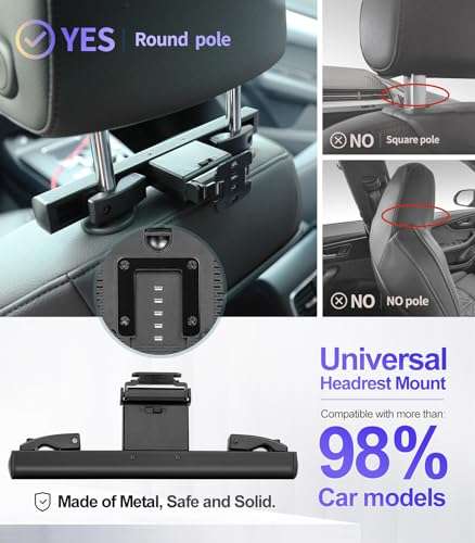 14 inch 4K Android 10.0 Portable Car TV Headrest Monitor Tablet for Back seat, Support Phone Wireless mirroring Touch Screen,with WiFi/Bluetooth/HDMI/USB/AV in/FM/Video Player 4G + 64G (2*PCs) 5