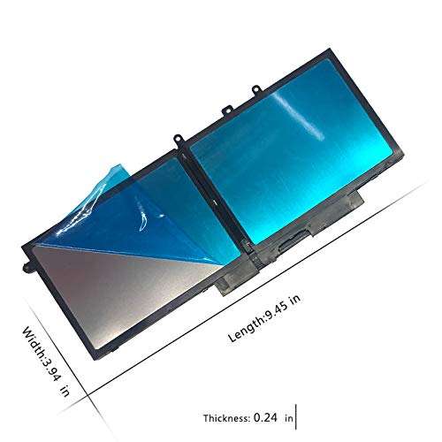 MYY GJKNX Laptop Battery Replacement for Dell Latitude 5480 5580 5280 5590 5490 E5480 E5580 E5490 E5590 Precision 15 3520 3530 Series GD1JP 0GD1JP DY9NT 0DY9NT 5YHR4 451-BBZG [7.6V 68Wh 8500mAh] 6