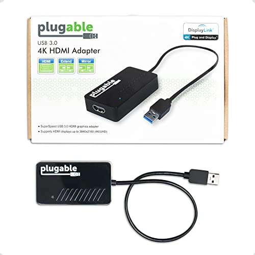Plugable USB 3.0 to HDMI 4K DisplayLink Video Graphics Adapter for Multiple Monitors up to 3840x2160 Supports Windows, Mac, and ChromeOS 6