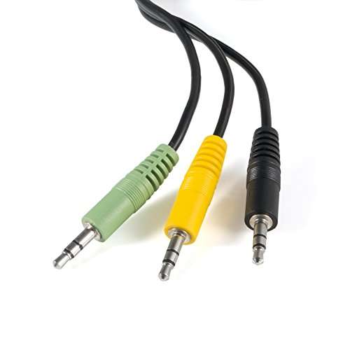 5.1 Channel Bypass Cable Compatible with Logitech Z-5500 Control Pod (PID Between R200-R635) with 3 Jack Vol Control 7Ft 2