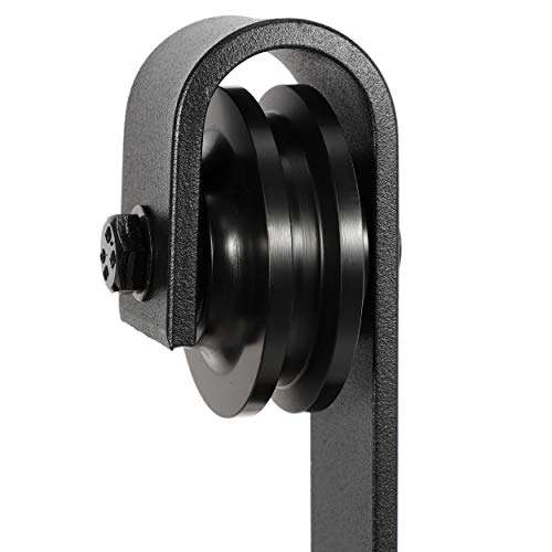 ZENY 6.6/12FT Heavy Duty Sliding Barn Door Hardware Hangers and Track Kit Sliding Roller Set, Smooth and Quiet, J Shape 5