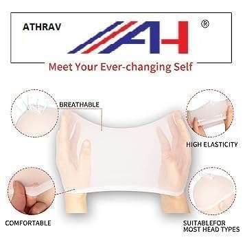 ATHRAVFIT England Single Stocking Cap, Wig Caps, Singh Net Stocking Caps for Wigs Stretchy Nylon Wig Caps Wig Caps for Women Men, (White Pack of 5) 3