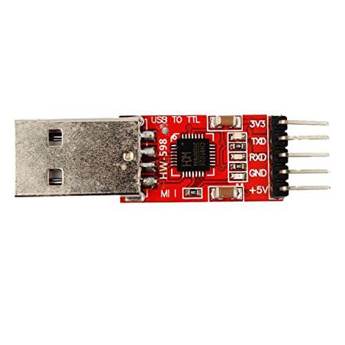 Robotbanao CP2102 USB 2.0 to TTL UART Serial convertor Module - 5 Pin - Black And Silver - Pack Of 1