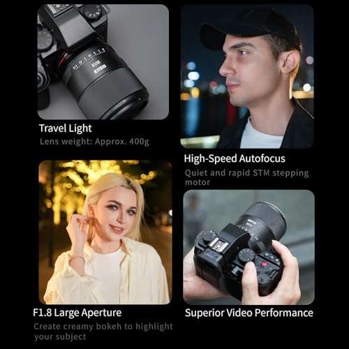 Meike Pro 35mm F1.8 Wide Angle Auto Focus AF STM Full Frame High Resolution 8K Portrait Prime Lens Compatible with Panasonic Lumix Sigma L Cameras S1H S1 S5 S5 Mark II S1R S9 FP 4