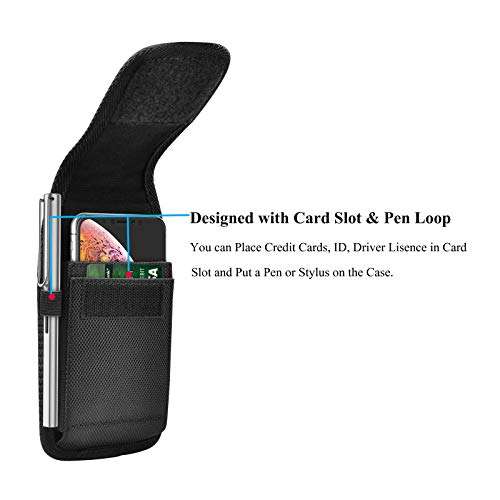 Njjex Cell Phone Holster for iPhone 13 14 15 16 Pro Max 12 11 XR Samsung Galaxy S25 S24 Ultra S23+ S22 S21 S20 S10 S9 Note 20 A14 A15 A35 A16 A36 5G Belt Clip Holster Phone Pouch Holder Carrying Case 4
