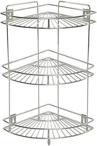 SS Private Stainless Steel Multipurpose Storage Kitchen Corner Stand Rack (Silver, 3 Floor) 1