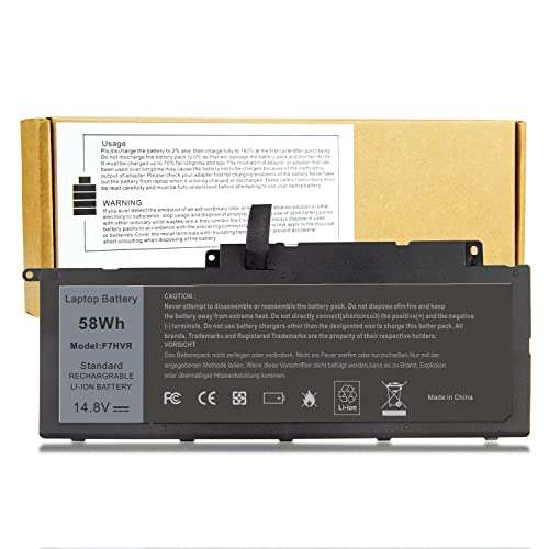 58Wh F7HVR Laptop Battery for Dell Inspiron 14 7437 Inspiron 17 7737 Inspiron 15 17 7537 7737 Series Y1FGD G4YJM 0G4YJM 62VNH 062VNH JR9TD T2T3J 89JW7 17HR-1728T 451-BBEO 1