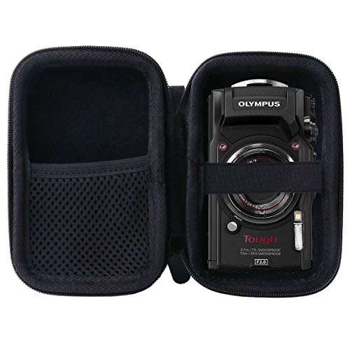 WERJIA Hard Carrying Case for Olympus Tough TG-7/TG-6/ TG-5/TG-4 Digital Camera Case (Storage case, Black) 1