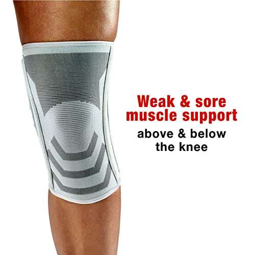 ACE Compression Knee Brace w/Side Stabilizers, Support Injured Knee With Mild Compression. Breathable Properties Let Sweat Escape, Medium 6