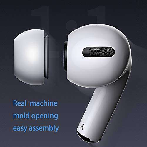 TORRYZA Pack of 3 Sizes Premium Memory Foam Ear Tips for Airpods Pro, Replacement Earpads Noise Reduction – Gray 2