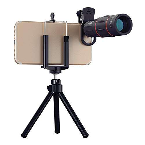 YFJLOVE YUFENGJIAO 18X Telescope Optical Zoom Mobile Phone Lens Fit for iPhone Samsung Smartphones Clip Universal Camera Lens (Color : with Tripod) 1